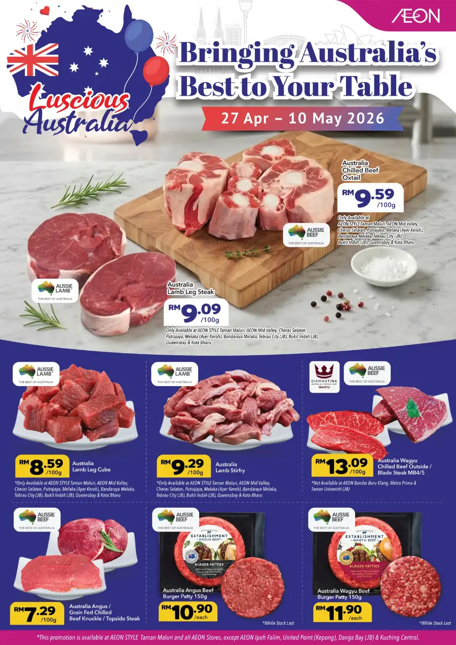 AEON Malaysia Luscious Australia Meat Sale Apr 27 page 1