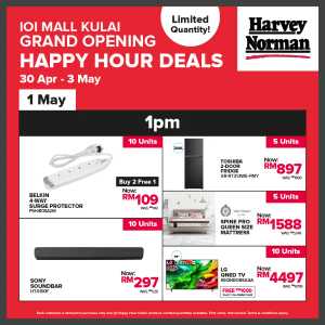 Harvey Norman | IOI Mall Kulai | Grand Opening Sale flyer cover