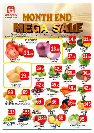 Month end mega sale flyer cover