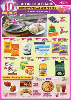 AEON Kota Bharu 10th Birthday Deals | May 4 flyer cover