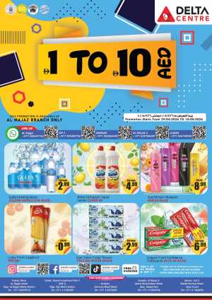 Delta Centre Al Majaz 1 to 10 AED Sale | Ends May 10 flyer cover