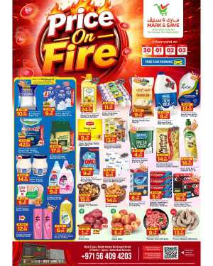 Mark & Save Ajman Price On Fire Deals flyer cover