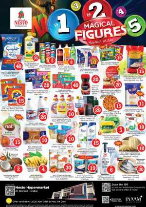 Nesto Al Warsan | Magical Figures 1-5 AED Deals flyer cover