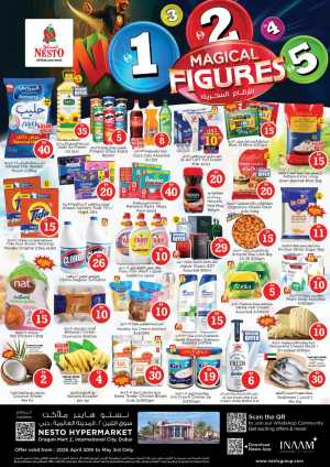 Nesto Dubai | Magical Figures 1 2 5 | Save 50% Plus flyer cover