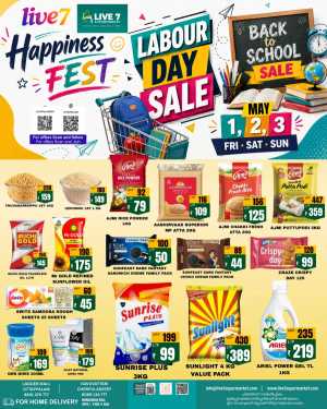 Live7 Ottappalam | Labour Day Sale | 50% Off flyer cover