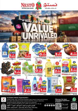 Nesto Oman Value Unrivaled Deals | May 04-10 flyer cover