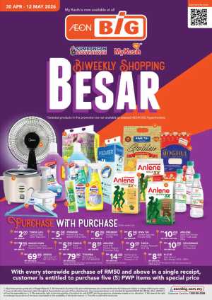 AEON BiG | Biweekly BESAR Deals Ends 12 May flyer cover