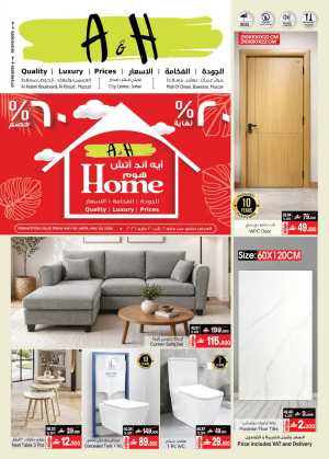 A&H Home Oman Sale | Up to 60% OFF Today flyer cover
