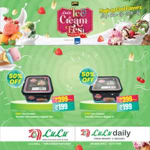 Lulu Mall Trivandrum Ice Cream Fest Offers | Up to 50% OFF – 2026 May flyer cover