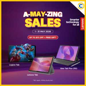 COURTS Lenovo Sale | $111 Off + Free Gift | 31 May flyer cover