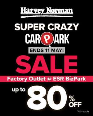 Harvey Norman ESR BizPark Sale | Up to 80% OFF – Ends 11 May flyer cover