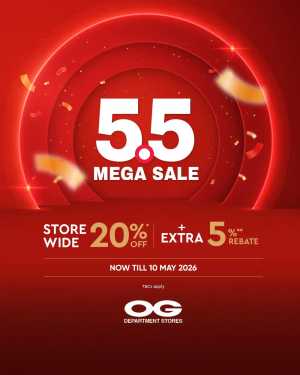 OG Singapore 5.5 Mega Sale | Up to 20% Off May 2026 flyer cover