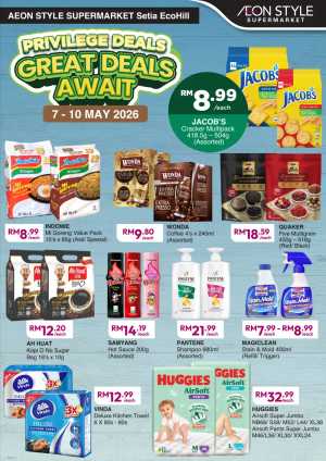 AEON Setia EcoHill Privilege Deals | 7-10 May Only flyer cover