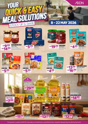 AEON Taman Maluri Quick Meal Solutions | 8-22 May flyer cover