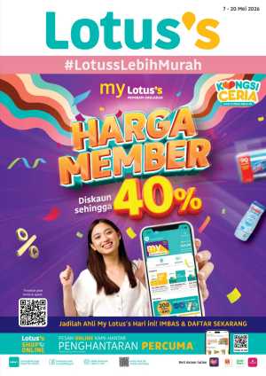 Lotus’s Member Price | Up to 40% Off Until 20 May 2026 flyer cover