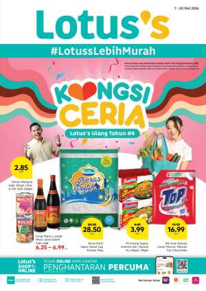 Lotus’s Kongsi Ceria Sale | May 2026 Offers Ends Soon flyer cover