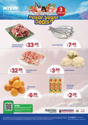 Mydin Semenanjung | 3 Days Fresh Deals til 10 May flyer cover