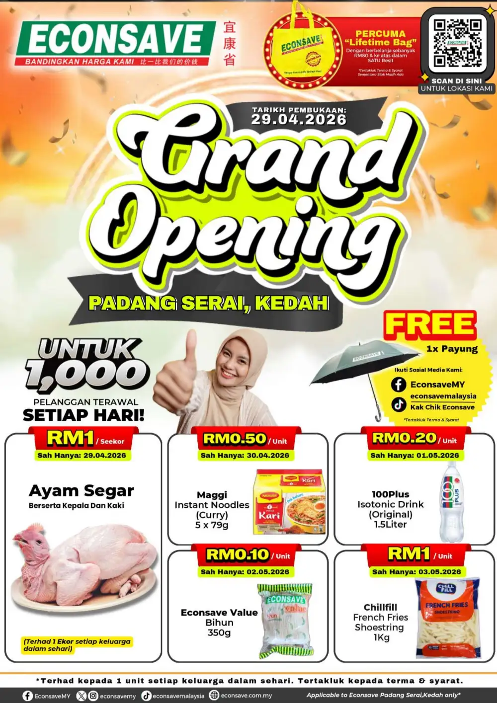 Econsave Padang Serai Grand Opening | RM0.10 Deals & Specials page 1