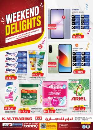 KM Trading Ajman Weekend Delights | Save up to 60% flyer cover