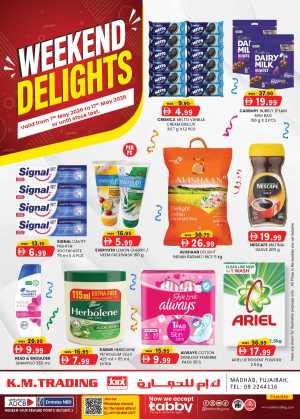 K.M. Trading Fujairah | Weekend Delights | May 7-17 flyer cover