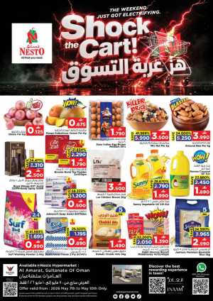 Nesto Al Amarat Shock the Cart Sale | May 2026 Deals flyer cover