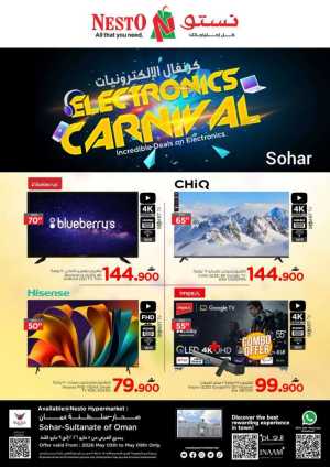 Nesto Sohar Electronics Carnival | Best TV Deals 2026 flyer cover