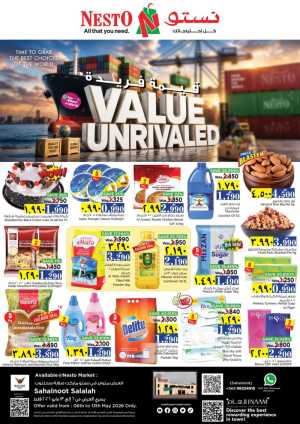 Nesto Sahalnoot Value Unrivaled Sale | May 2026 Deals flyer cover