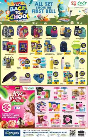 LuLu Kochi | Back to School 60% Off Deals flyer cover