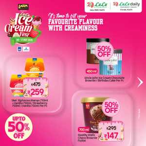 LuLu Kochi Ice Cream Fest | Up to 50% Off | May 2026 flyer cover