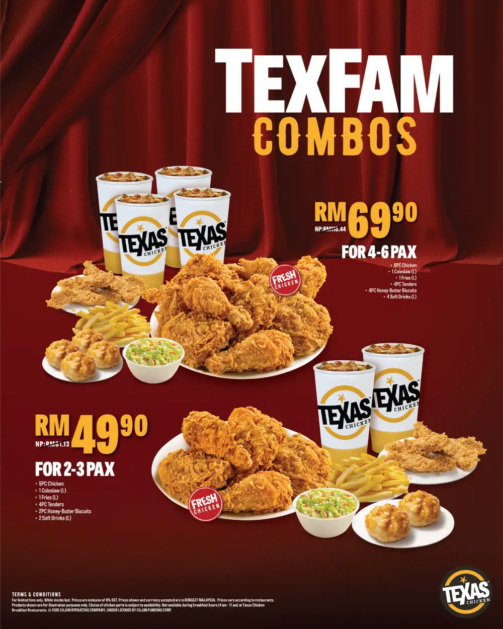 Texas Chicken Malaysia TEXFAM Combos RM49.90 | May 2026 page 1