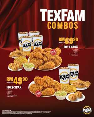 Texas Chicken Malaysia TEXFAM Combos RM49.90 | May 2026 flyer cover