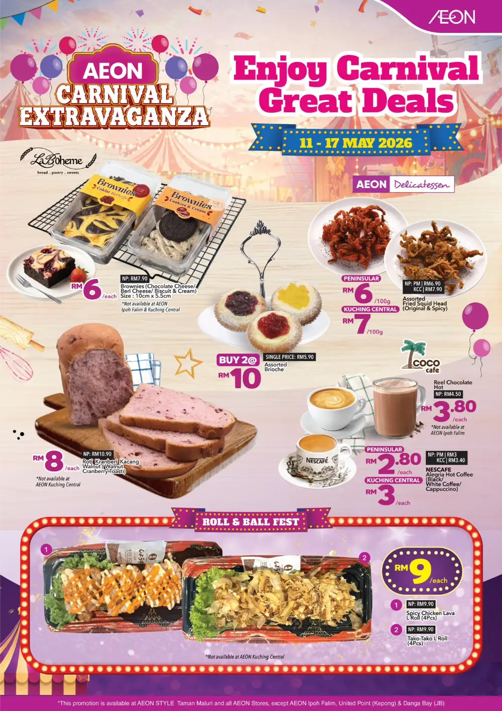AEON Carnival Great Deals | RM6 Brownies | May 2026 page 1