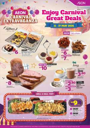 AEON Carnival Great Deals | RM6 Brownies | May 2026 flyer cover