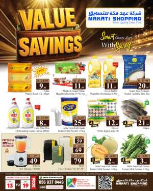 Makati Shopping Riyadh Value Savings | Up to 60% | May 2026 flyer cover
