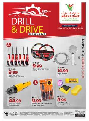 Mark & Save Drill & Drive Deals | Up to 40% OFF | May 2026 flyer cover
