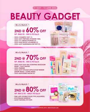 SaSa Beauty Gadget Mix & Match 80% Off | May 2026 flyer cover