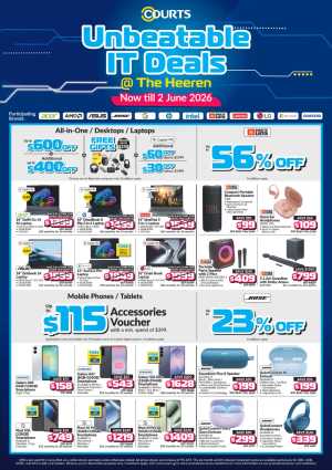 COURTS The Heeren IT Sale: Up to 56% Off | 2026 flyer cover