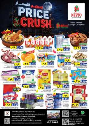 Nesto Salalah Price Crush 40% Off | May 2026 flyer cover