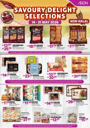 AEON Savoury Delight Sale Up to 37% Off | May 2026 flyer cover