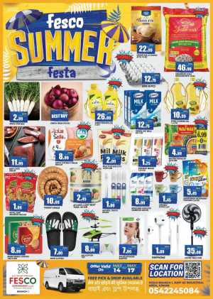 Fesco Summer Festa Up to 50% Off | May 2026 flyer cover