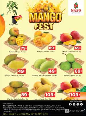 Nesto Mango Fest 40% Off | May 2026 flyer cover
