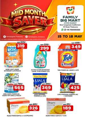 Family Big Mart Thalassery Mid Month Saver Sale flyer cover