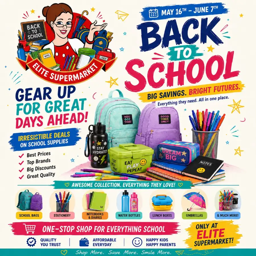 Elite Supermarket Back To School Sale | May 2026 page 1