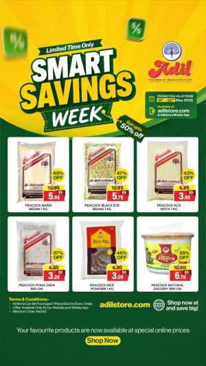 Adil Smart Savings Up to 50% Off | May 2026 flyer cover