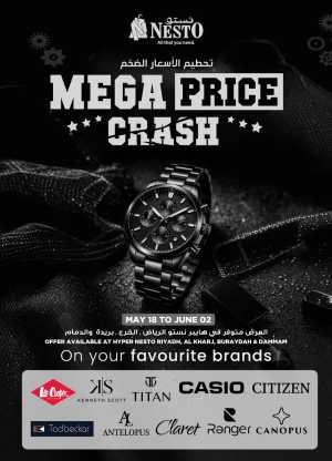 Nesto Mega Price Crash | Up to 45% Off | May 2026 flyer cover
