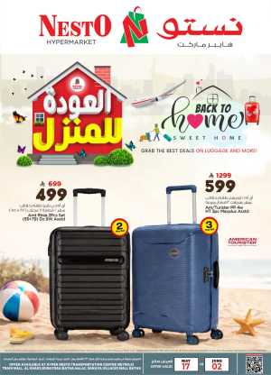 Nesto Luggage Sale | Up to 50% Off | May 2026 flyer cover
