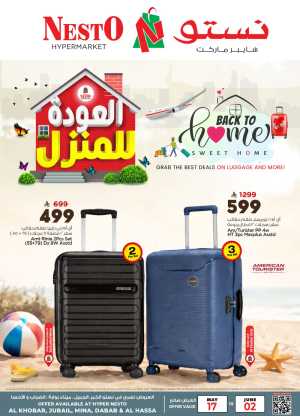 Nesto Luggage Offer | Up to 50% Off | May 2026 flyer cover