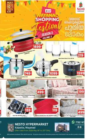 Nesto Wayanad Shopping Festival Offers flyer cover