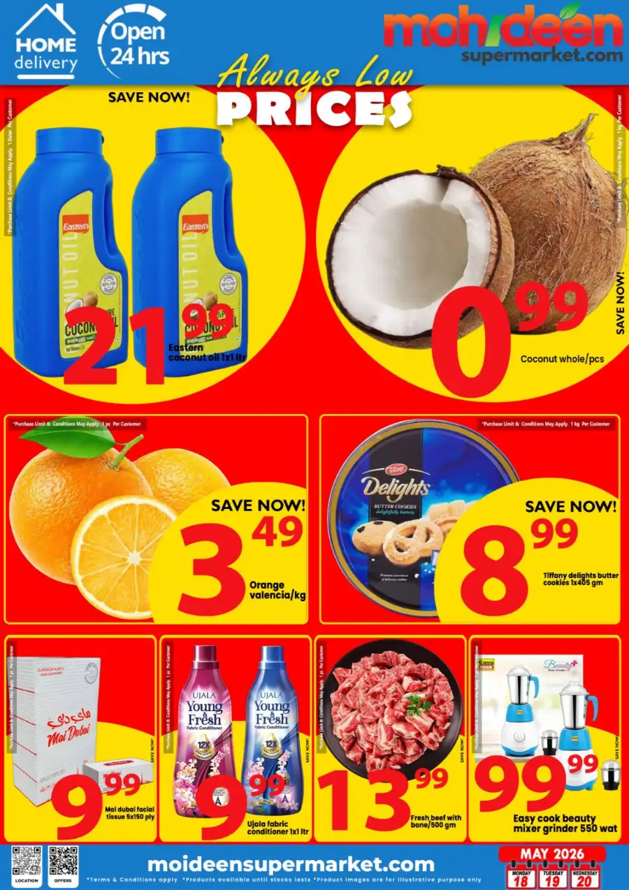 Moideen Supermarket Weekly Offers | May 18 - 20, 2026 page 1