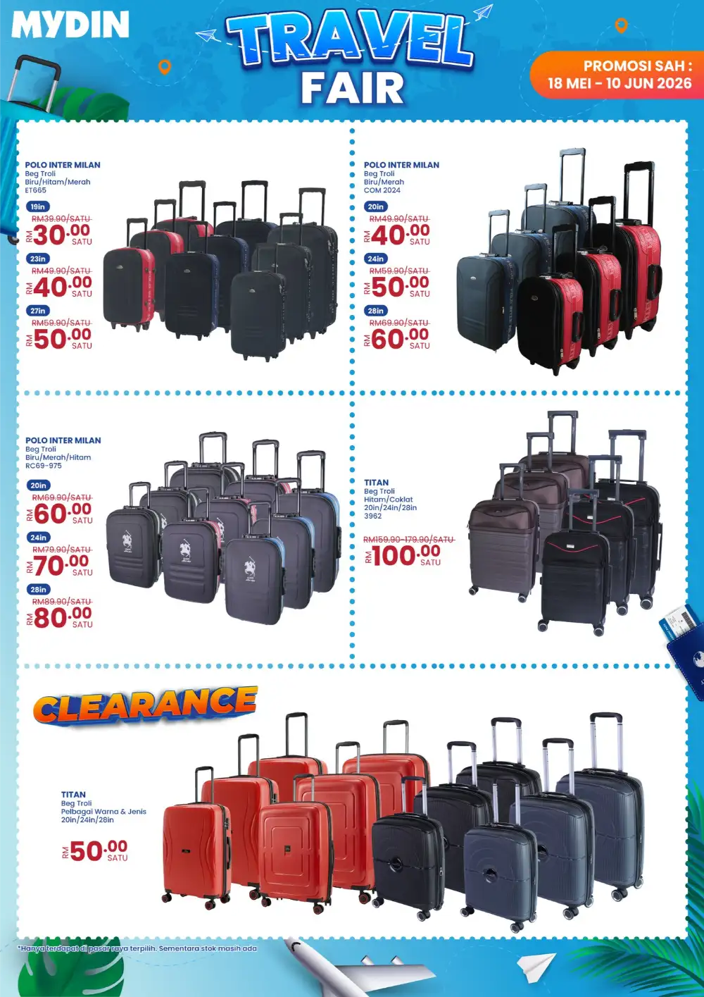 MYDIN Travel Fair Sale | Luggage Deals 2026 page 1